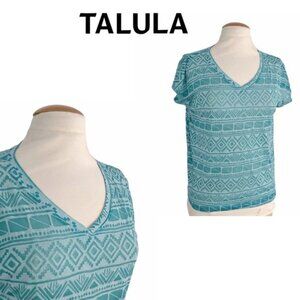 Talula Azteck semi sheer top Sz L